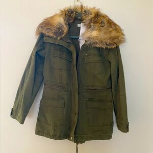 New York &Company Olive Parka Cargo Jacket